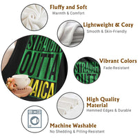 Straight Outta Jamaica Throw Blanket Cool Jamaican Travel Vacation - Wonder Print Shop