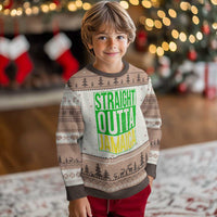 Straight Outta Jamaica Ugly Christmas Sweater Cool Jamaican Travel Vacation - Wonder Print Shop