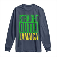 Straight Outta Jamaica Long Sleeve Shirt Cool Jamaican Travel Vacation - Wonder Print Shop