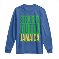 Straight Outta Jamaica Long Sleeve Shirt Cool Jamaican Travel Vacation - Wonder Print Shop