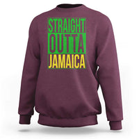 Straight Outta Jamaica Sweatshirt Cool Jamaican Travel Vacation - Wonder Print Shop