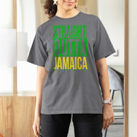 Straight Outta Jamaica T Shirt For Women Cool Jamaican Travel Vacation - Wonder Print Shop