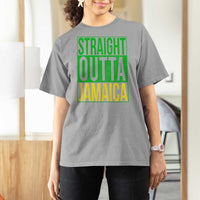 Straight Outta Jamaica T Shirt For Women Cool Jamaican Travel Vacation - Wonder Print Shop