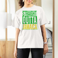 Straight Outta Jamaica T Shirt For Women Cool Jamaican Travel Vacation - Wonder Print Shop