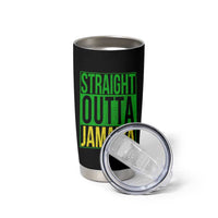 Straight Outta Jamaica Tumbler Cup Cool Jamaican Travel Vacation - Wonder Print Shop