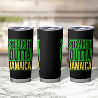 Straight Outta Jamaica Tumbler Cup Cool Jamaican Travel Vacation - Wonder Print Shop