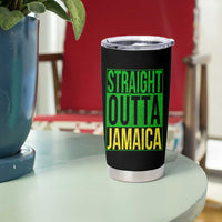 Straight Outta Jamaica Tumbler Cup Cool Jamaican Travel Vacation - Wonder Print Shop