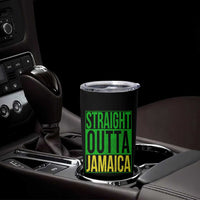 Straight Outta Jamaica Tumbler Cup Cool Jamaican Travel Vacation - Wonder Print Shop