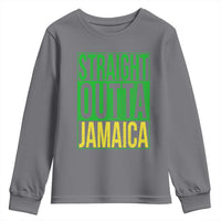 Straight Outta Jamaica Youth Sweatshirt Cool Jamaican Travel Vacation - Wonder Print Shop