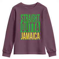 Straight Outta Jamaica Youth Sweatshirt Cool Jamaican Travel Vacation - Wonder Print Shop
