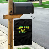 Jamaican Me Horny Garden Flag Funny Caribbean Party - Wonder Print Shop