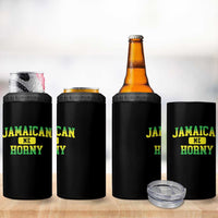 Jamaican Me Horny 4 in 1 Can Cooler Tumbler Funny Caribbean Party - Wonder Print Shop