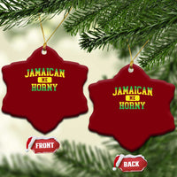 Jamaican Me Horny Ceramic Ornament Funny Caribbean Party - Wonder Print Shop