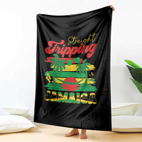 Jamaica Vacation Throw Blanket Straight Trippin Jamaica Family Girls Trip - Wonder Print Shop