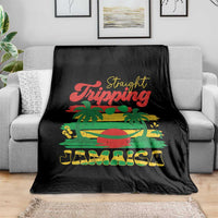 Jamaica Vacation Throw Blanket Straight Trippin Jamaica Family Girls Trip - Wonder Print Shop
