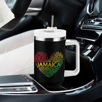 Jamaica Reggae Tumbler With Handle One Love Rasta Culture - Wonder Print Shop