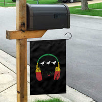 Little Birds Garden Flag Rastafari Rasta Reggae Music Headphones Jamaican Pride - Wonder Print Shop