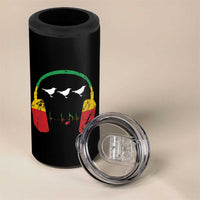 Little Birds 4 in 1 Can Cooler Tumbler Rastafari Rasta Reggae Music Headphones Jamaican Pride - Wonder Print Shop