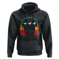Little Birds Hoodie Rastafari Rasta Reggae Music Headphones Jamaican Pride - Wonder Print Shop