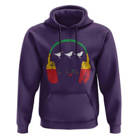 Little Birds Hoodie Rastafari Rasta Reggae Music Headphones Jamaican Pride - Wonder Print Shop