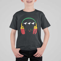 Little Birds T Shirt For Kid Rastafari Rasta Reggae Music Headphones Jamaican Pride - Wonder Print Shop