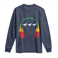 Little Birds Long Sleeve Shirt Rastafari Rasta Reggae Music Headphones Jamaican Pride - Wonder Print Shop