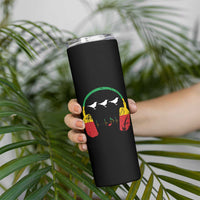 Little Birds Skinny Tumbler Rastafari Rasta Reggae Music Headphones Jamaican Pride - Wonder Print Shop