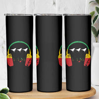 Little Birds Skinny Tumbler Rastafari Rasta Reggae Music Headphones Jamaican Pride - Wonder Print Shop