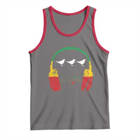 Little Birds Tank Top Rastafari Rasta Reggae Music Headphones Jamaican Pride - Wonder Print Shop