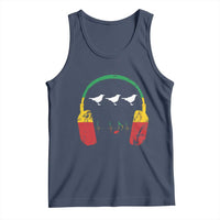 Little Birds Tank Top Rastafari Rasta Reggae Music Headphones Jamaican Pride - Wonder Print Shop