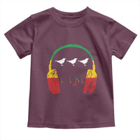 Little Birds Toddler T Shirt Rastafari Rasta Reggae Music Headphones Jamaican Pride - Wonder Print Shop