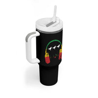 Little Birds Tumbler With Handle Rastafari Rasta Reggae Music Headphones Jamaican Pride - Wonder Print Shop