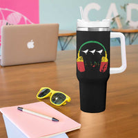 Little Birds Tumbler With Handle Rastafari Rasta Reggae Music Headphones Jamaican Pride - Wonder Print Shop