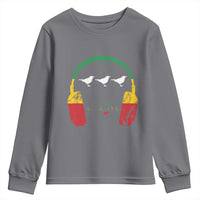 Little Birds Youth Sweatshirt Rastafari Rasta Reggae Music Headphones Jamaican Pride - Wonder Print Shop