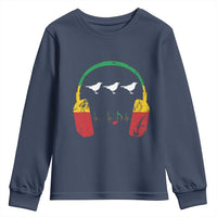 Little Birds Youth Sweatshirt Rastafari Rasta Reggae Music Headphones Jamaican Pride - Wonder Print Shop