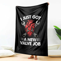 Cool Heart Surgery Survivor Throw Blanket Funny Valve Job Coronary Bypass Artery Open Heart Surgery