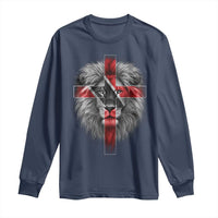 Lion of Judah Cross Trinidadian Flag Long Sleeve Shirt Christian Faith Trini Trinidad And Tobago Pride