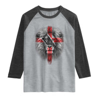 Lion of Judah Cross Trinidadian Flag Raglan Shirt Christian Faith Trini Trinidad And Tobago Pride