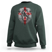 Lion of Judah Cross Trinidadian Flag Sweatshirt Christian Faith Trini Trinidad And Tobago Pride
