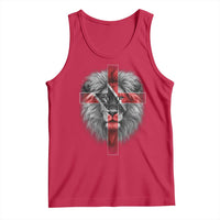 Lion of Judah Cross Trinidadian Flag Tank Top Christian Faith Trini Trinidad And Tobago Pride