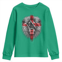 Lion of Judah Cross Trinidadian Flag Youth Sweatshirt Christian Faith Trini Trinidad And Tobago Pride