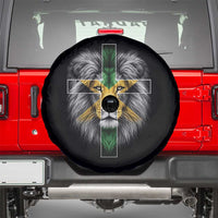 Lion of Judah Cross Jamaica Flag Spare Tire Cover Christian Faith Jamaican Pride
