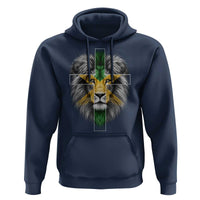 Lion of Judah Cross Jamaica Flag Hoodie Christian Faith Jamaican Pride