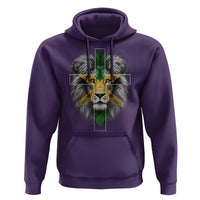 Lion of Judah Cross Jamaica Flag Hoodie Christian Faith Jamaican Pride