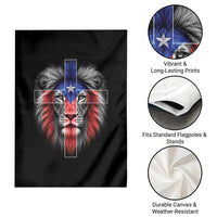 Lion of Judah Cross Puerto Rico Flag Garden Flag Christian Faith Puerto Rican Pride
