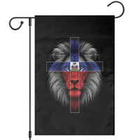 Lion of Judah Cross Haiti Flag Garden Flag Christian Faith Haitian Pride