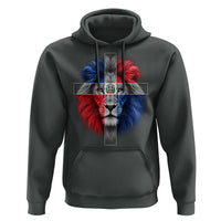 Lion of Judah Cross Dominican Republic Flag Hoodie Christian Faith Dominican Pride