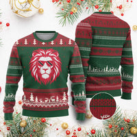 Trinidad and Tobago Lion Ugly Christmas Sweater Vintage Caribbean Pride