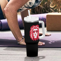 Trinidad and Tobago Lion Tumbler With Handle Vintage Caribbean Pride