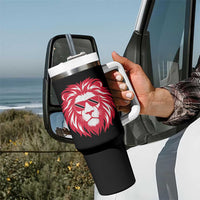 Trinidad and Tobago Lion Tumbler With Handle Vintage Caribbean Pride